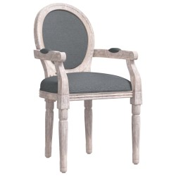 vidaXL Silla de comedor tela gris oscuro 54x56x96,5 cm