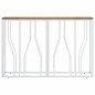 vidaXL Mesa consola acero inoxidable y madera maciza acacia plateada vidaXL Mesa consola acero inoxidable y madera maciza acacia plateada