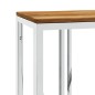 vidaXL Mesa consola acero inoxidable y madera maciza acacia plateada vidaXL Mesa consola acero inoxidable y madera maciza acacia plateada