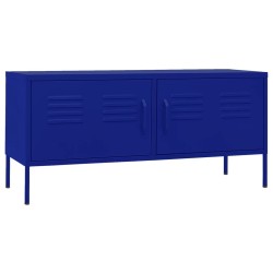 vidaXL Mueble para TV de acero azul marino 105x35x50 cm