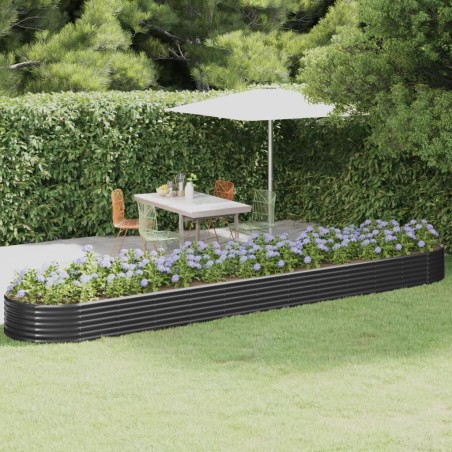 vidaXL Jardinera arriate acero recubierto polvo antracita 507x100x36cm