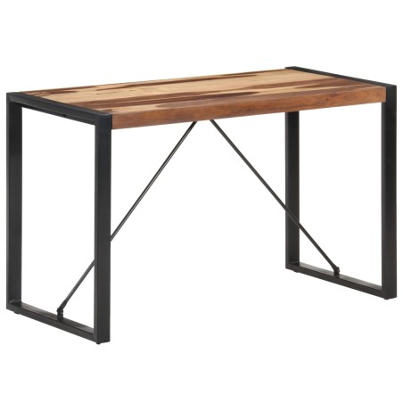 vidaXL Mesa de comedor madera maciza acabado de Sheesham 120x60x75 cm