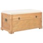 vidaXL Baúl de almacenamiento con cojín 80x40x40 cm MDF vidaXL Baúl de almacenamiento con cojín 80x40x40 cm MDF