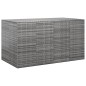 vidaXL Baúl para cojines de jardín ratán PE gris 194x100x103 cm vidaXL Baúl para cojines de jardín ratán PE gris 194x100x103 cm