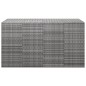 vidaXL Baúl para cojines de jardín ratán PE gris 194x100x103 cm vidaXL Baúl para cojines de jardín ratán PE gris 194x100x103 cm