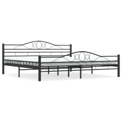 vidaXL Estructura de cama de acero negra 180x200 cm
