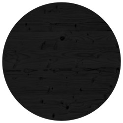 vidaXL Tablero de mesa redondo madera maciza de pino negro Ø70x3 cm