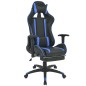 vidaXL Silla de oficina racing reclinable con reposapiés azul vidaXL Silla de oficina racing reclinable con reposapiés azul