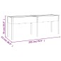 vidaXL Jardinera con forro madera maciza de abeto marrón 203x53x76 cm vidaXL Jardinera con forro madera maciza de abeto marrón 203x53x76 cm