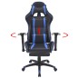 vidaXL Silla de oficina racing reclinable con reposapiés azul vidaXL Silla de oficina racing reclinable con reposapiés azul
