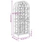 vidaXL Botellero para 41 botellas hierro forjado negro 45x36x120 cm