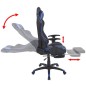 vidaXL Silla de oficina racing reclinable con reposapiés azul vidaXL Silla de oficina racing reclinable con reposapiés azul