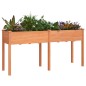 vidaXL Jardinera con forro madera maciza de abeto marrón 161x45x76 cm vidaXL Jardinera con forro madera maciza de abeto marrón 161x45x76 cm
