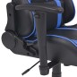 vidaXL Silla de oficina racing reclinable con reposapiés azul vidaXL Silla de oficina racing reclinable con reposapiés azul