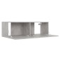 vidaXL Set de muebles de salón 3 pzas madera ingeniería gris hormigón vidaXL Set de muebles de salón 3 pzas madera ingeniería gris hormigón