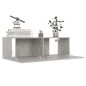 vidaXL Set de muebles de salón 4 pzas madera ingeniería gris hormigón