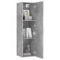 vidaXL Set de muebles de salón 4 pzas madera ingeniería gris hormigón
