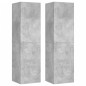 vidaXL Set de muebles de salón 4 pzas madera ingeniería gris hormigón