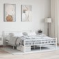 vidaXL Estructura de cama de metal blanca 160x200 cm vidaXL Estructura de cama de metal blanca 160x200 cm