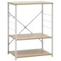 vidaXL Armario para microondas blanco y roble 60x39,6x79,5 cm