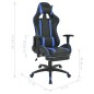 vidaXL Silla de oficina racing reclinable con reposapiés azul vidaXL Silla de oficina racing reclinable con reposapiés azul