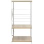 vidaXL Armario para microondas blanco y roble 60x39,6x79,5 cm