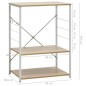 vidaXL Armario para microondas blanco y roble 60x39,6x79,5 cm