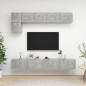 vidaXL Set de muebles de salón 5 pzas madera ingeniería gris hormigón vidaXL Set de muebles de salón 5 pzas madera ingeniería gris hormigón