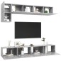 vidaXL Set de muebles de salón 5 pzas madera ingeniería gris hormigón vidaXL Set de muebles de salón 5 pzas madera ingeniería gris hormigón
