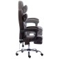 vidaXL Silla de oficina de masaje de cuero sintético marrón