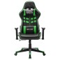 vidaXL Silla de gaming de cuero sintético negro y verde vidaXL Silla de gaming de cuero sintético negro y verde
