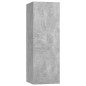 vidaXL Muebles de salón 4 pzas gris hormigón 30,5x30x90 cm