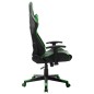 vidaXL Silla de gaming de cuero sintético negro y verde vidaXL Silla de gaming de cuero sintético negro y verde