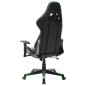 vidaXL Silla de gaming de cuero sintético negro y verde vidaXL Silla de gaming de cuero sintético negro y verde