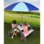 AXI Mesa de pícnic para niños Kylo con sombrilla XL blanco y gris AXI Mesa de pícnic para niños Kylo con sombrilla XL blanco y gris