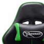 vidaXL Silla de gaming de cuero sintético negro y verde vidaXL Silla de gaming de cuero sintético negro y verde