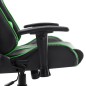 vidaXL Silla de gaming de cuero sintético negro y verde vidaXL Silla de gaming de cuero sintético negro y verde