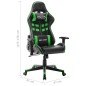 vidaXL Silla de gaming de cuero sintético negro y verde vidaXL Silla de gaming de cuero sintético negro y verde