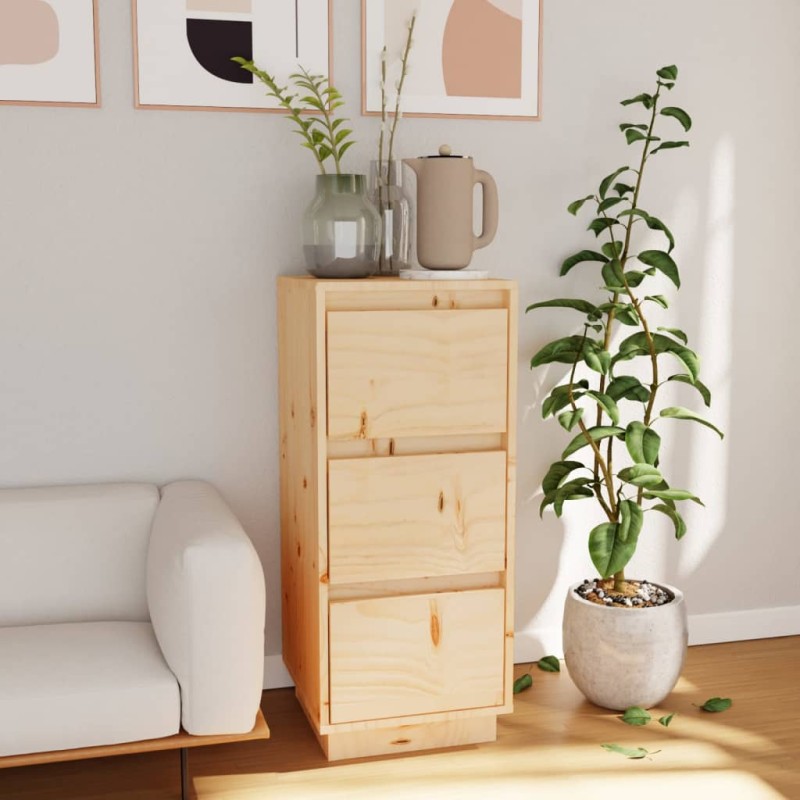 vidaXL Aparador de madera maciza de pino 32x34x75 cm