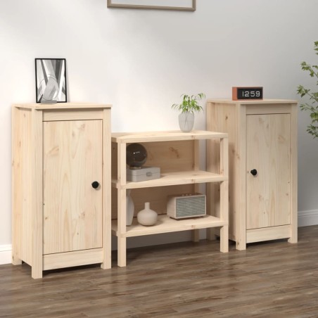 vidaXL Aparadores 2 uds madera maciza de pino 40x35x80 cm
