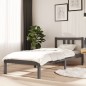vidaXL Estructura de cama madera maciza gris 75x190 cm vidaXL Estructura de cama madera maciza gris 75x190 cm