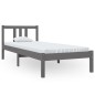vidaXL Estructura de cama madera maciza gris 75x190 cm vidaXL Estructura de cama madera maciza gris 75x190 cm