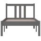 vidaXL Estructura de cama madera maciza gris 75x190 cm vidaXL Estructura de cama madera maciza gris 75x190 cm