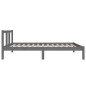 vidaXL Estructura de cama madera maciza gris 75x190 cm vidaXL Estructura de cama madera maciza gris 75x190 cm