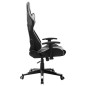 vidaXL Silla de gaming de cuero sintético negro y blanco vidaXL Silla de gaming de cuero sintético negro y blanco