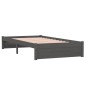 vidaXL Estructura de cama madera maciza gris 100x200 cm vidaXL Estructura de cama madera maciza gris 100x200 cm