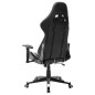 vidaXL Silla de gaming de cuero sintético negro y blanco vidaXL Silla de gaming de cuero sintético negro y blanco