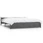 vidaXL Estructura de cama de madera maciza gris 160x200 cm
