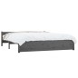 vidaXL Estructura de cama de madera maciza gris 160x200 cm