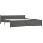 vidaXL Estructura de cama de madera maciza gris 160x200 cm